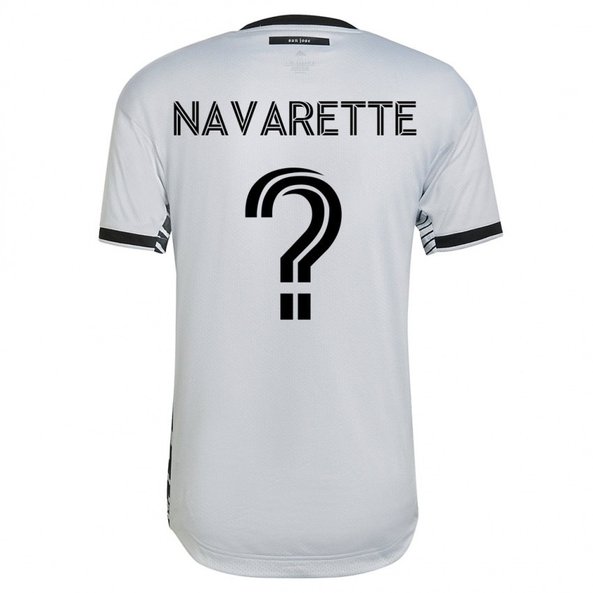 Mujer Camiseta Samuel Navarette #0 Blanco 2ª Equipación 2023/24 La Camisa