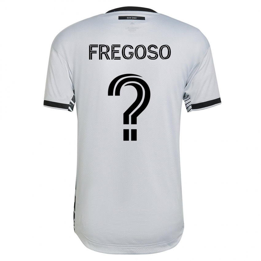 Mujer Camiseta Daniel Fregoso #0 Blanco 2ª Equipación 2023/24 La Camisa