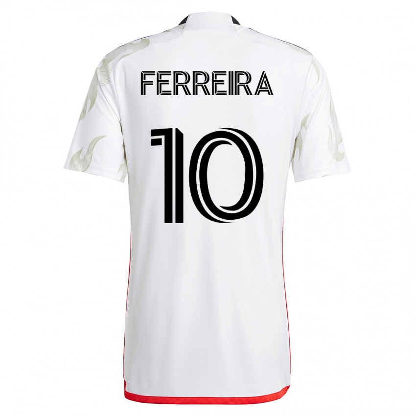 Mujer Camiseta Jesús Ferreira #10 Blanco 2ª Equipación 2023/24 La Camisa