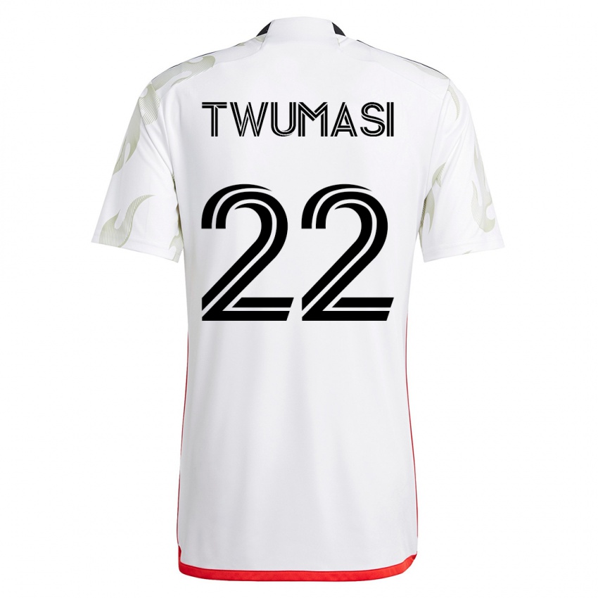 Mujer Camiseta Ema Twumasi #22 Blanco 2ª Equipación 2023/24 La Camisa