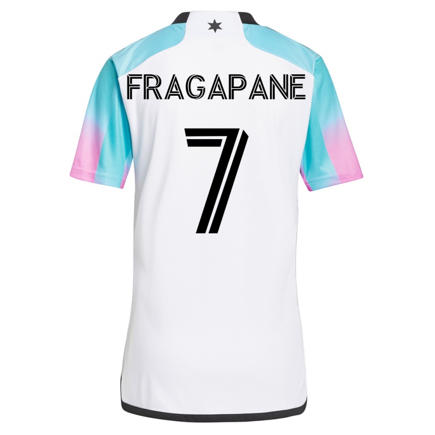Mujer Camiseta Franco Fragapane #7 Blanco 2ª Equipación 2023/24 La Camisa