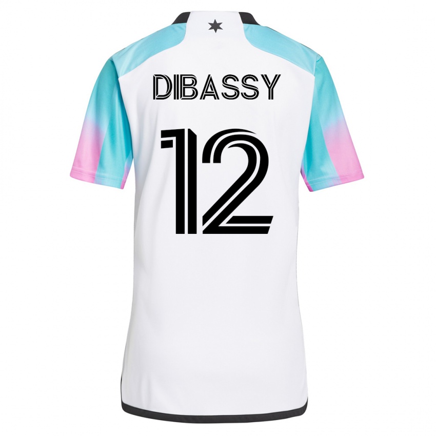 Mujer Camiseta Bakaye Dibassy #12 Blanco 2ª Equipación 2023/24 La Camisa