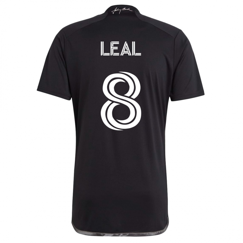 Mujer Camiseta Randall Leal #8 Negro 2ª Equipación 2023/24 La Camisa