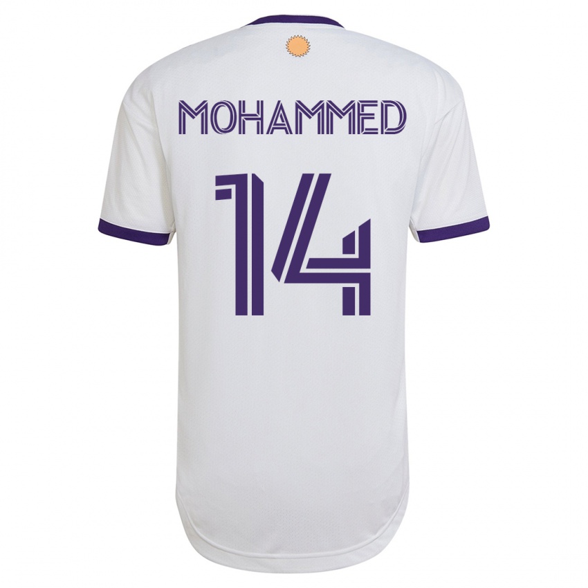 Mujer Camiseta Shak Mohammed #14 Blanco 2ª Equipación 2023/24 La Camisa