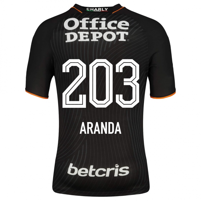 Mujer Camiseta Juan Aranda #203 Negro 2ª Equipación 2023/24 La Camisa