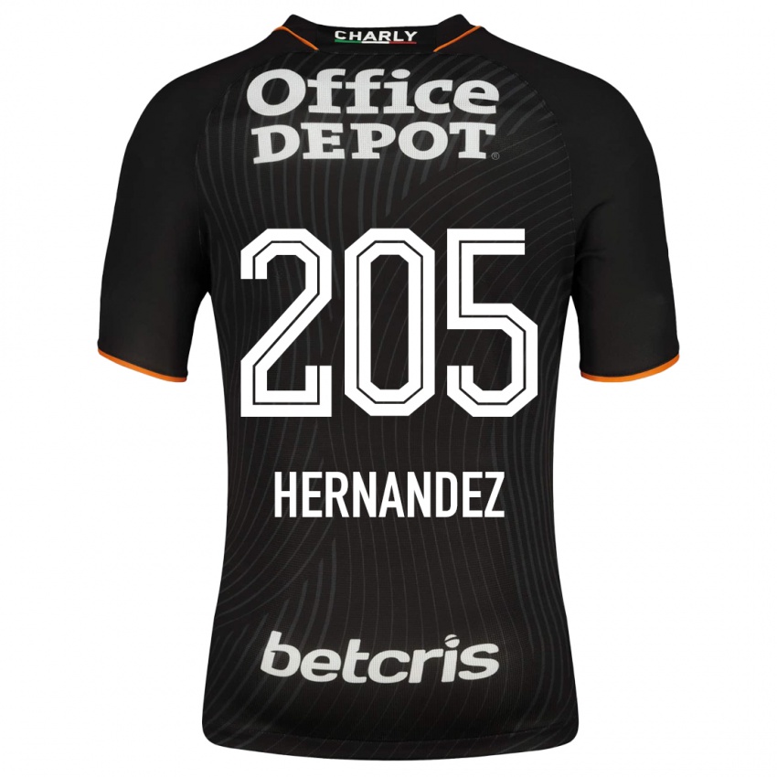 Mujer Camiseta Sergio Hernández #205 Negro 2ª Equipación 2023/24 La Camisa