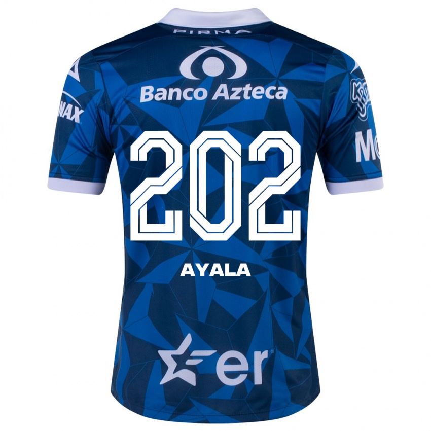Mujer Camiseta Diego Ayala #202 Azul 2ª Equipación 2023/24 La Camisa