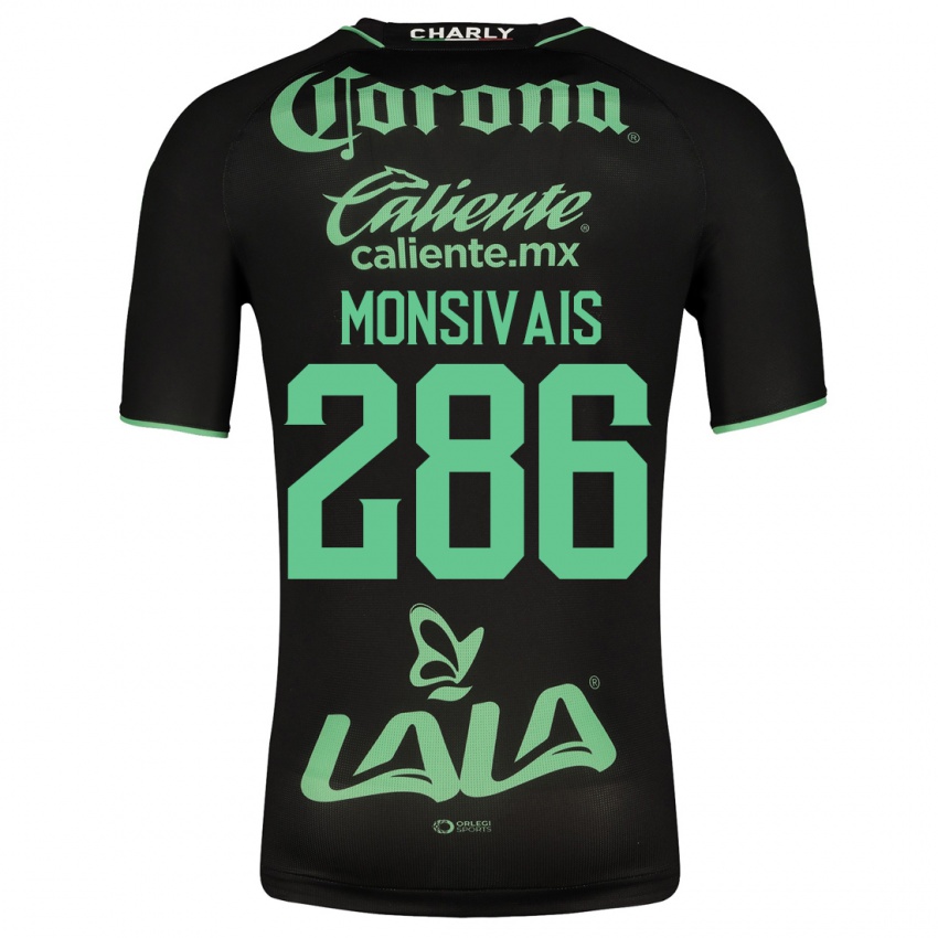 Mujer Camiseta Giovani Monsivais #286 Negro 2ª Equipación 2023/24 La Camisa