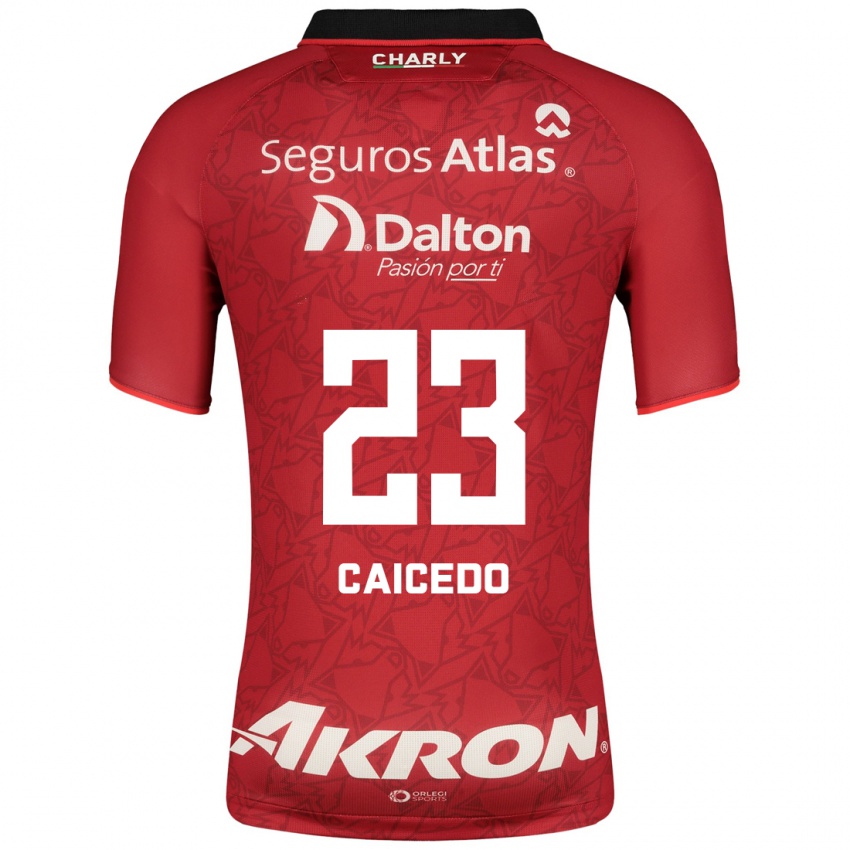 Mujer Camiseta Jordy Caicedo #23 Rojo 2ª Equipación 2023/24 La Camisa