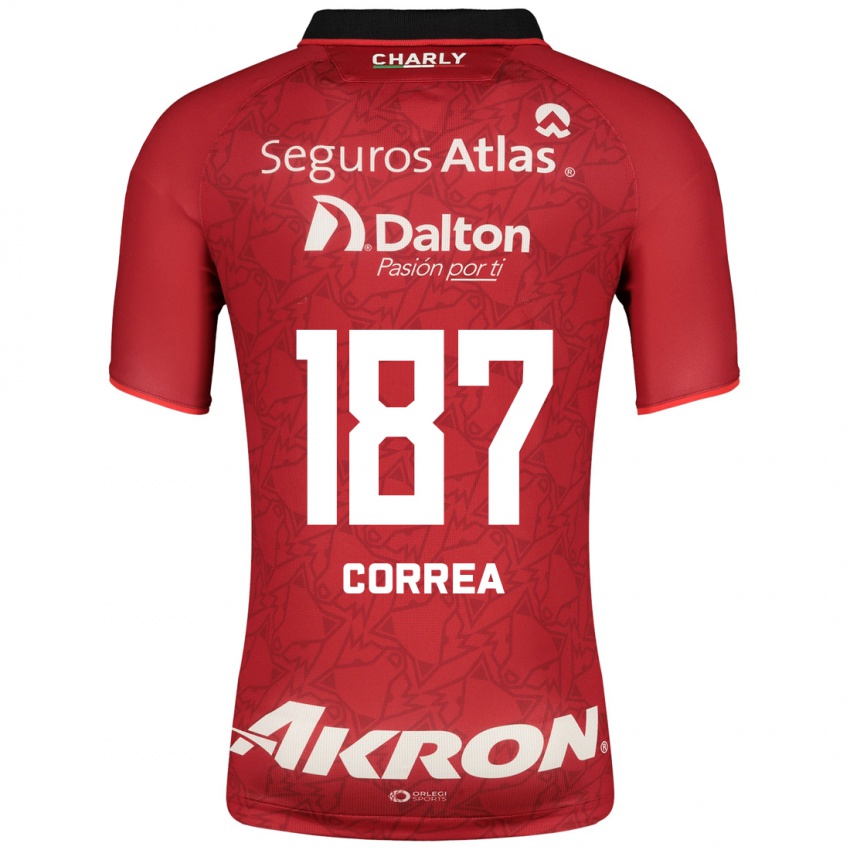 Mujer Camiseta Leonardo Correa #187 Rojo 2ª Equipación 2023/24 La Camisa