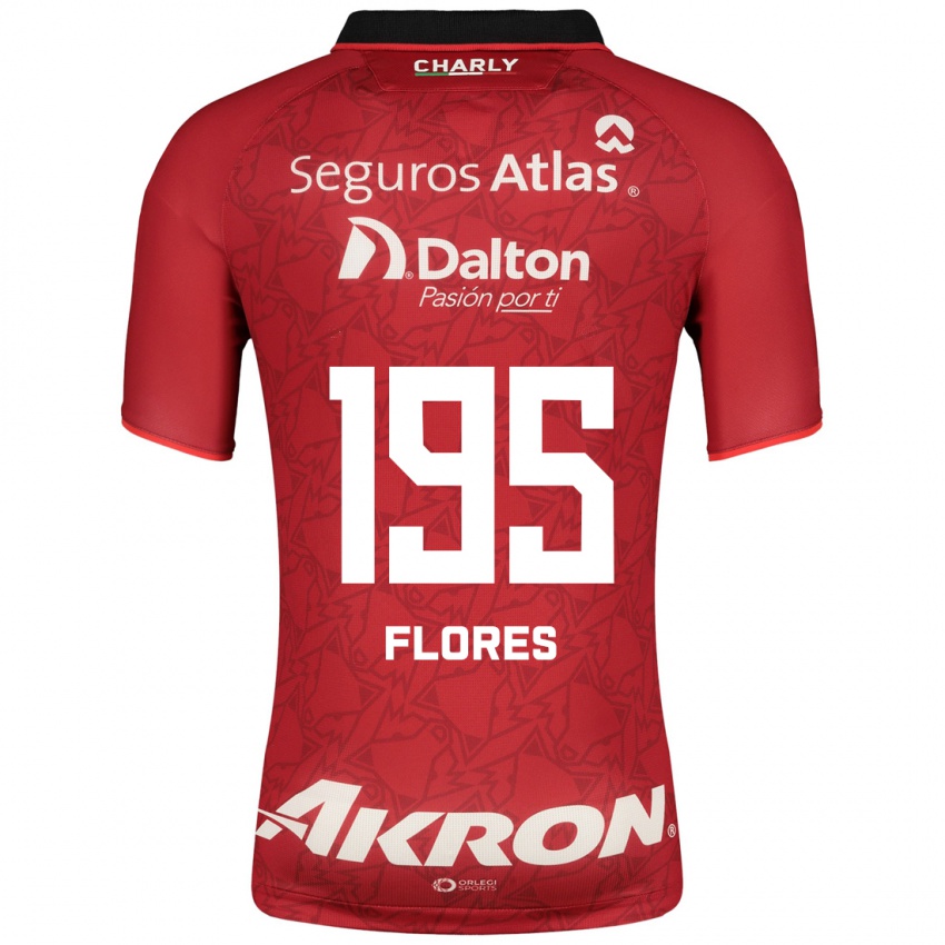 Mujer Camiseta Luis Flores #195 Rojo 2ª Equipación 2023/24 La Camisa