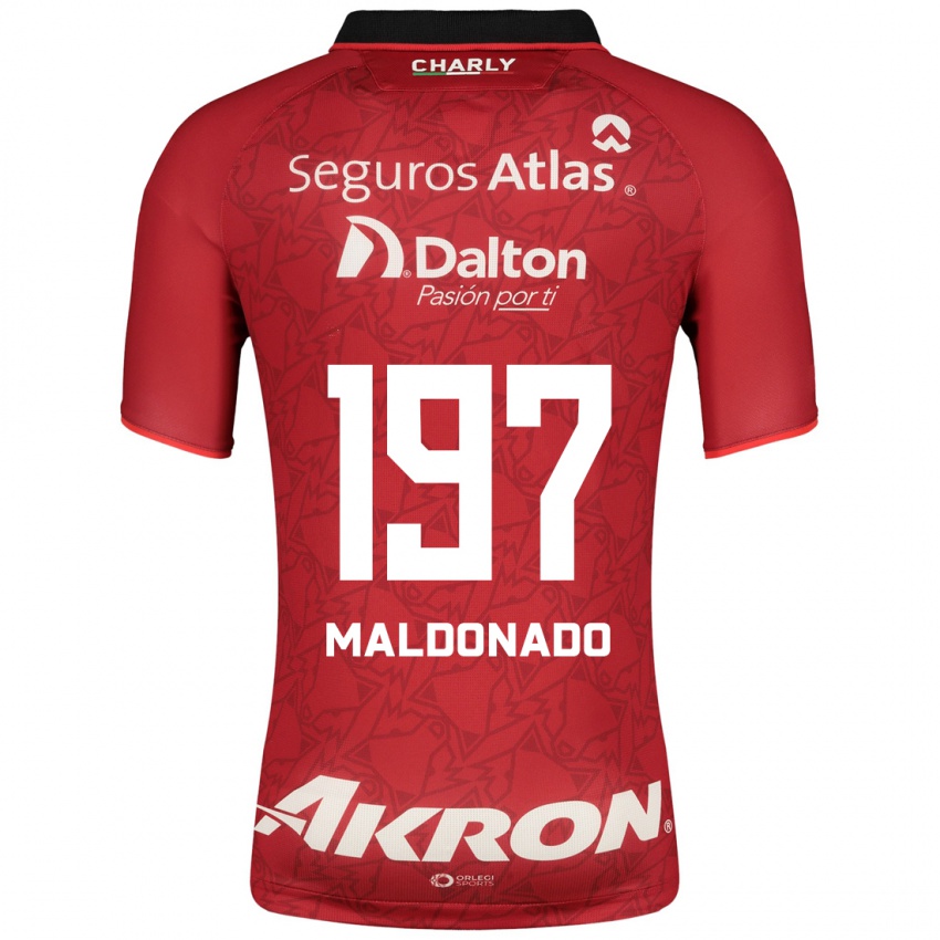 Mujer Camiseta Leonardo Pérez Maldonado #197 Rojo 2ª Equipación 2023/24 La Camisa
