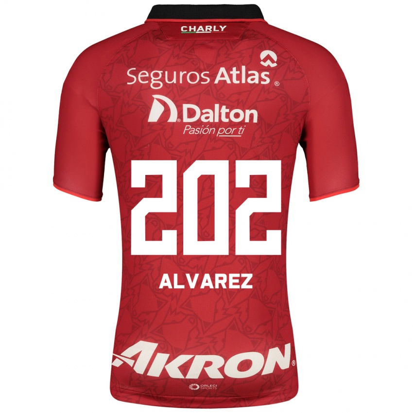 Mujer Camiseta Sergio Álvarez #202 Rojo 2ª Equipación 2023/24 La Camisa