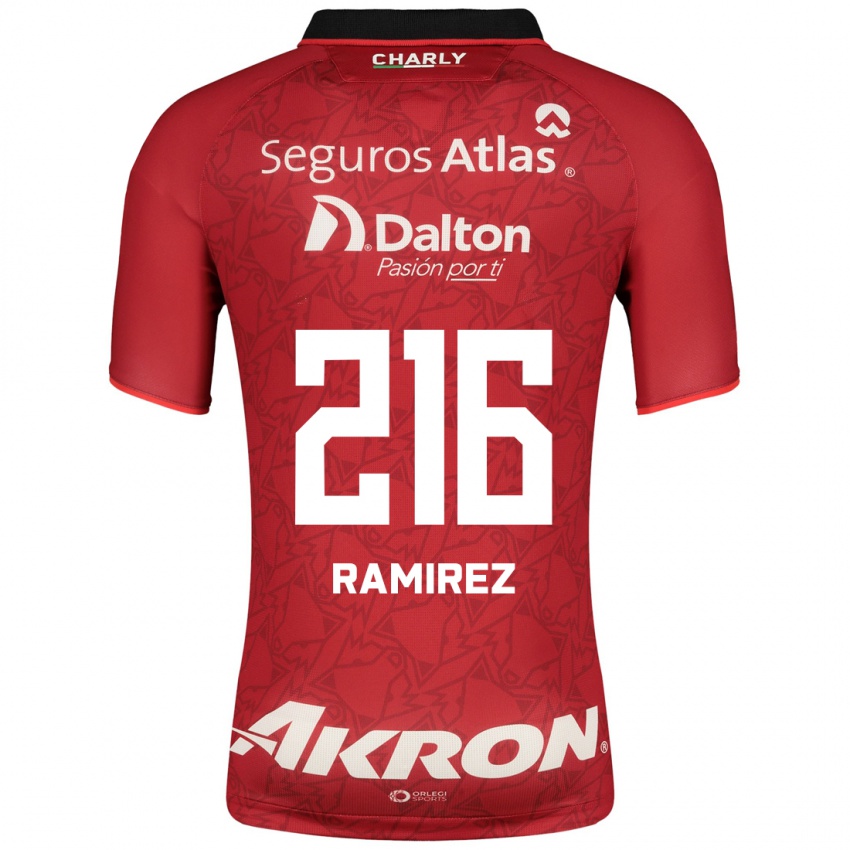 Mujer Camiseta Paulo Ramírez #216 Rojo 2ª Equipación 2023/24 La Camisa