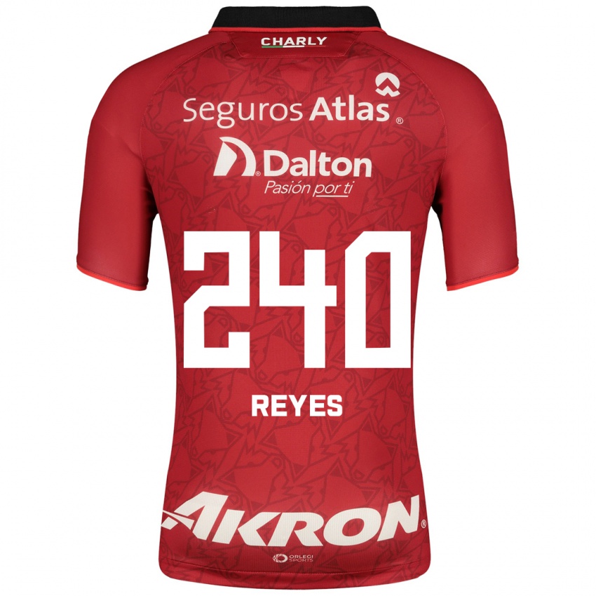Mujer Camiseta Óscar Reyes #240 Rojo 2ª Equipación 2023/24 La Camisa