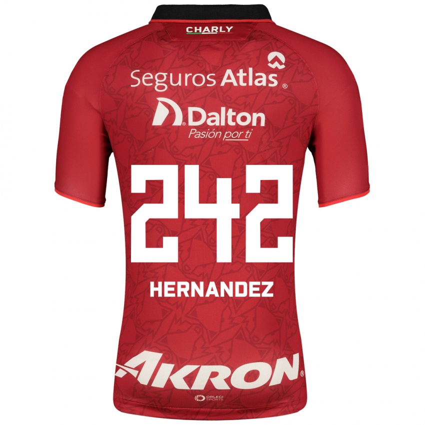 Mujer Camiseta Miguel Hernández #242 Rojo 2ª Equipación 2023/24 La Camisa