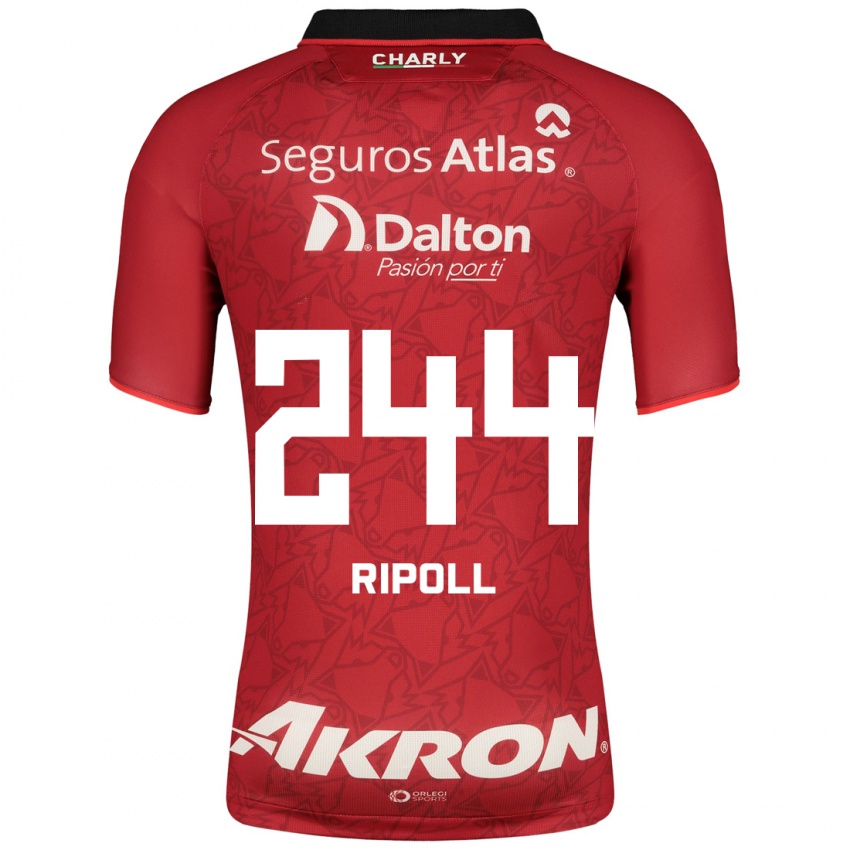 Mujer Camiseta Alonso Ripoll #244 Rojo 2ª Equipación 2023/24 La Camisa
