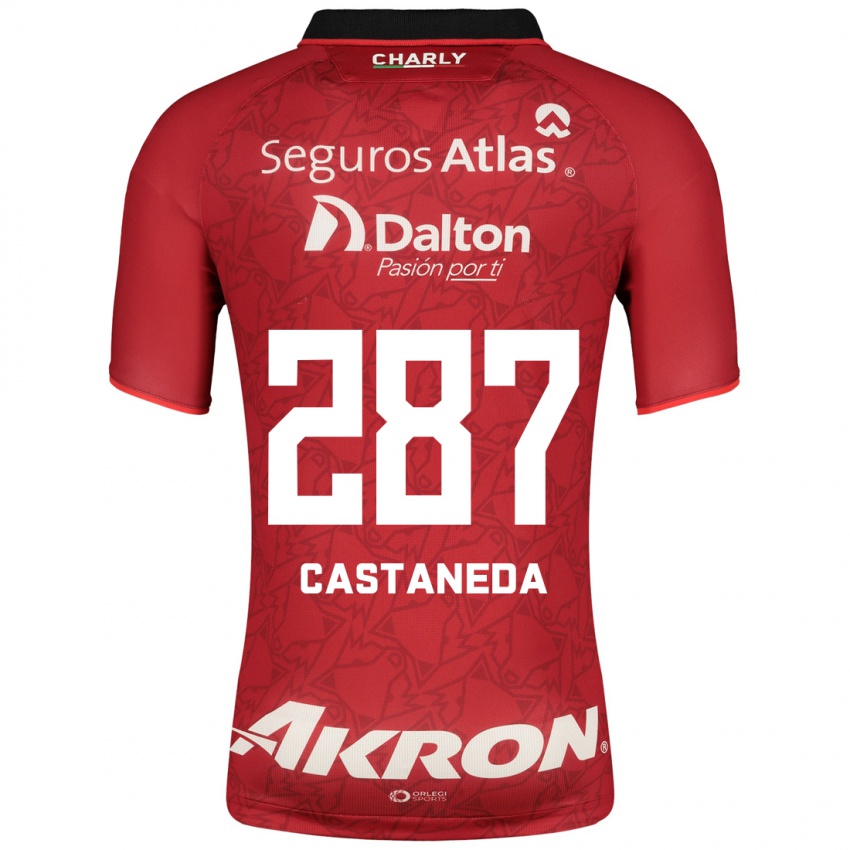 Mujer Camiseta Mariano Castañeda #287 Rojo 2ª Equipación 2023/24 La Camisa