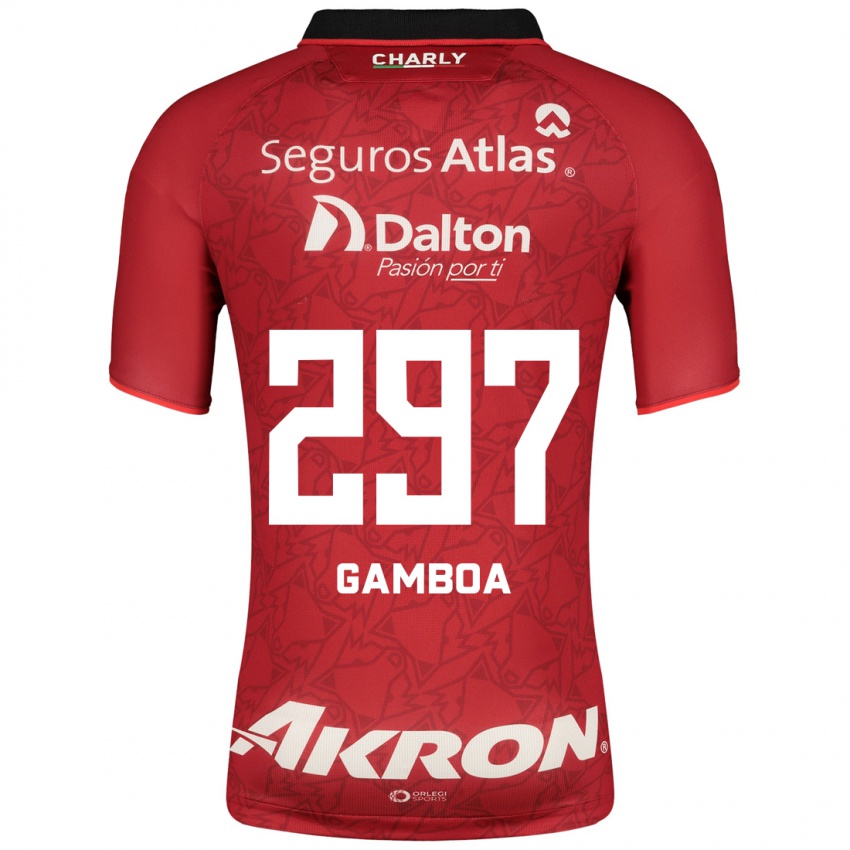 Mujer Camiseta Luis Gamboa #297 Rojo 2ª Equipación 2023/24 La Camisa