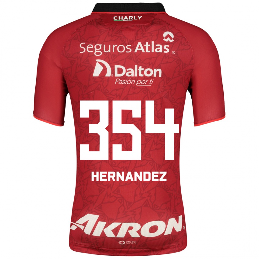 Mujer Camiseta Daniel Hernández #354 Rojo 2ª Equipación 2023/24 La Camisa
