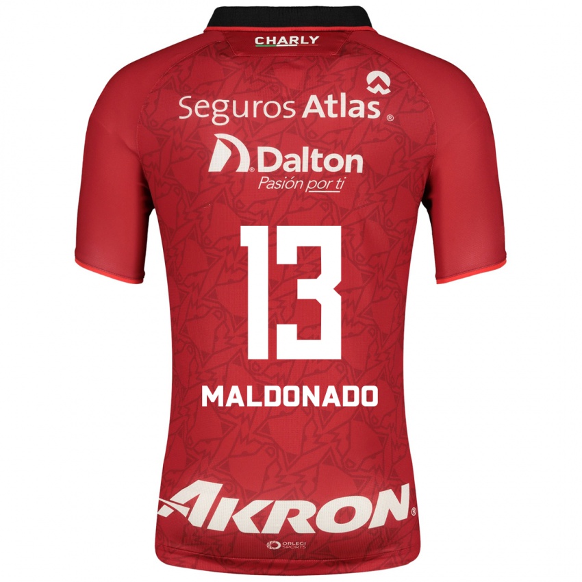 Mujer Camiseta Maritza Maldonado #13 Rojo 2ª Equipación 2023/24 La Camisa