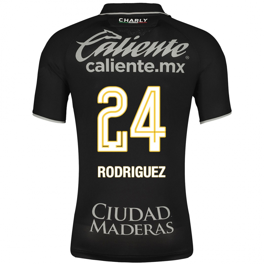 Mujer Camiseta Osvaldo Rodríguez #24 Negro 2ª Equipación 2023/24 La Camisa