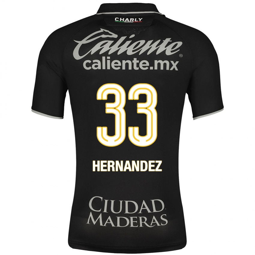 Mujer Camiseta Pedro Hernández #33 Negro 2ª Equipación 2023/24 La Camisa
