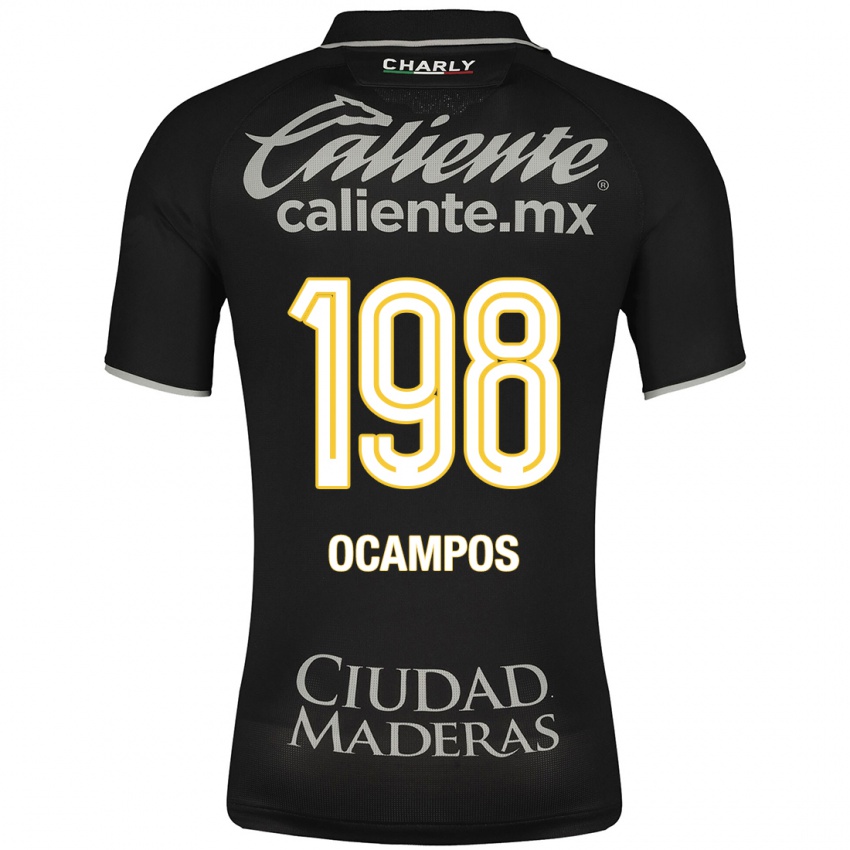 Mujer Camiseta Omar Ocampos #198 Negro 2ª Equipación 2023/24 La Camisa