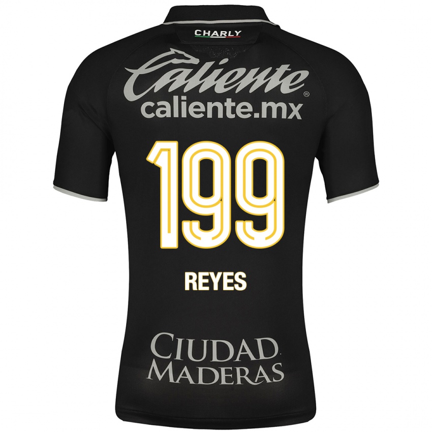 Mujer Camiseta Jonathan Reyes #199 Negro 2ª Equipación 2023/24 La Camisa