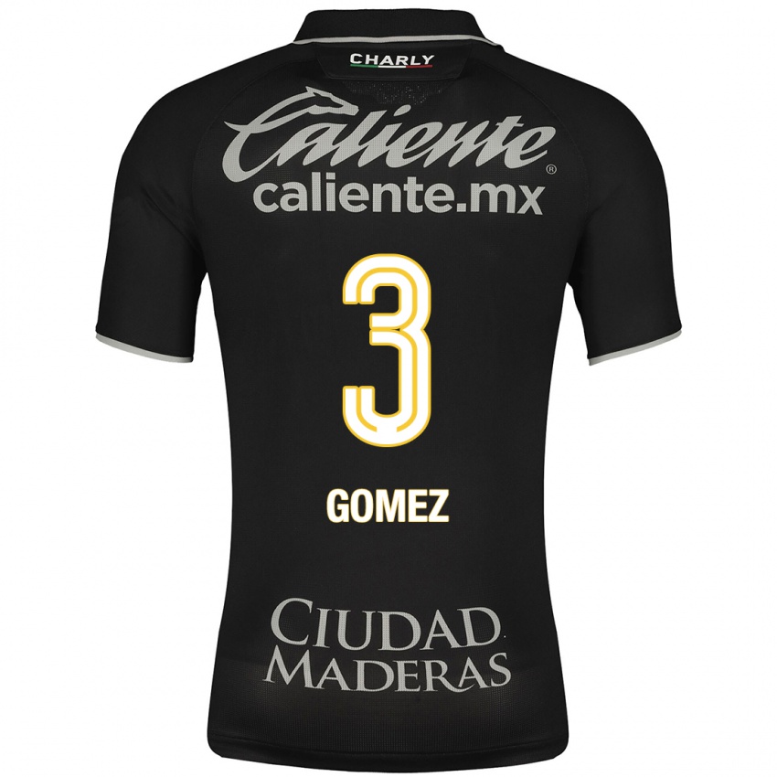 Mujer Camiseta Karen Gómez #3 Negro 2ª Equipación 2023/24 La Camisa