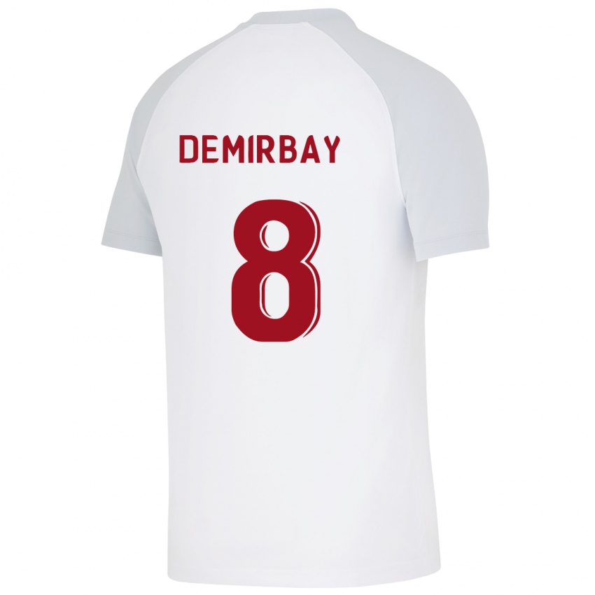 Mujer Camiseta Kerem Demirbay #8 Blanco 2ª Equipación 2023/24 La Camisa