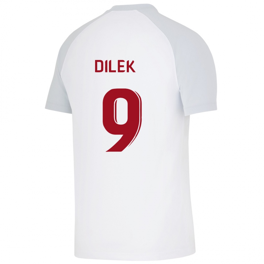 Mujer Camiseta Yalin Dilek #9 Blanco 2ª Equipación 2023/24 La Camisa
