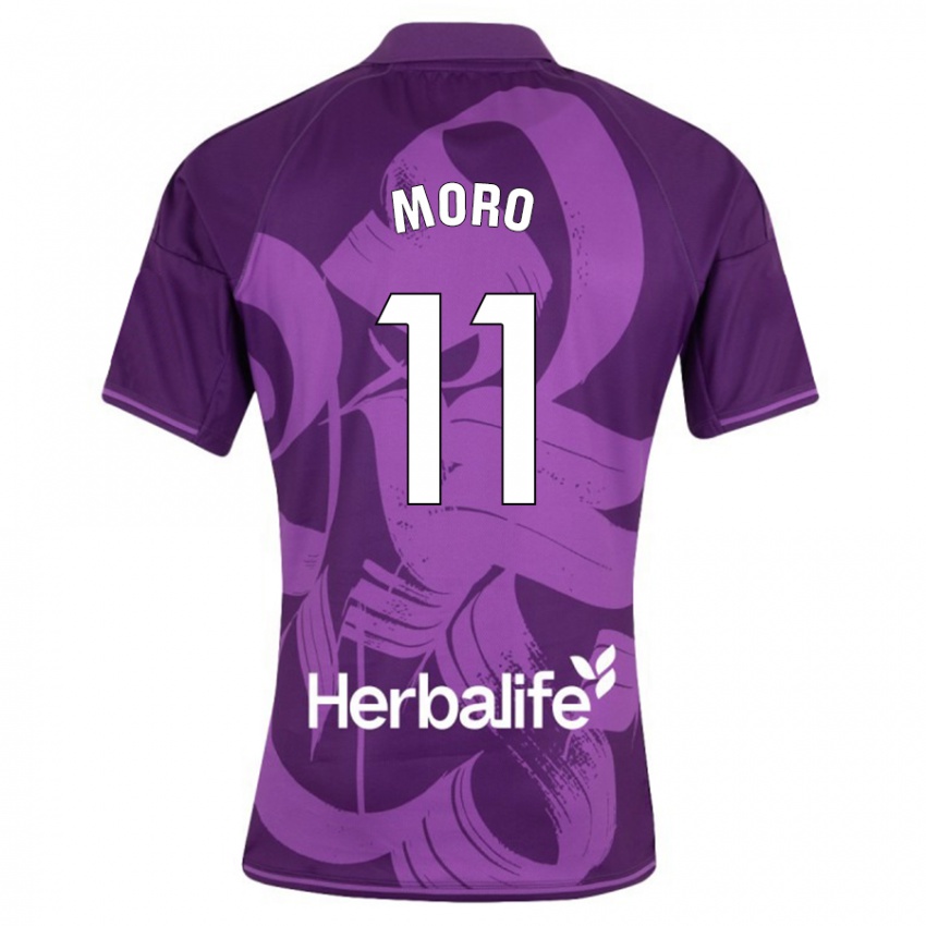 Mujer Camiseta Raul Moro #11 Violeta 2ª Equipación 2023/24 La Camisa