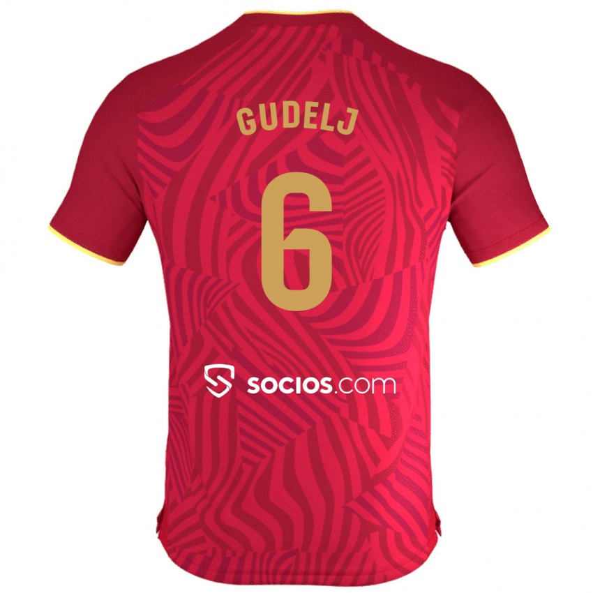 Mujer Camiseta Nemanja Gudelj #6 Rojo 2ª Equipación 2023/24 La Camisa