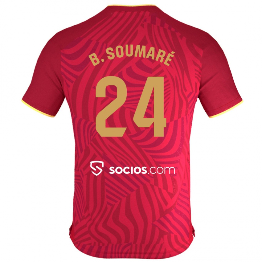Mujer Camiseta Boubakary Soumaré #24 Rojo 2ª Equipación 2023/24 La Camisa