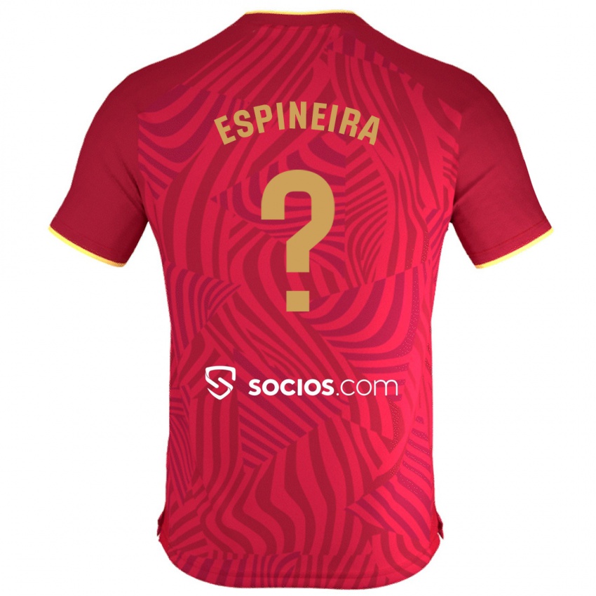 Mujer Camiseta Alberto Espiñeira #0 Rojo 2ª Equipación 2023/24 La Camisa