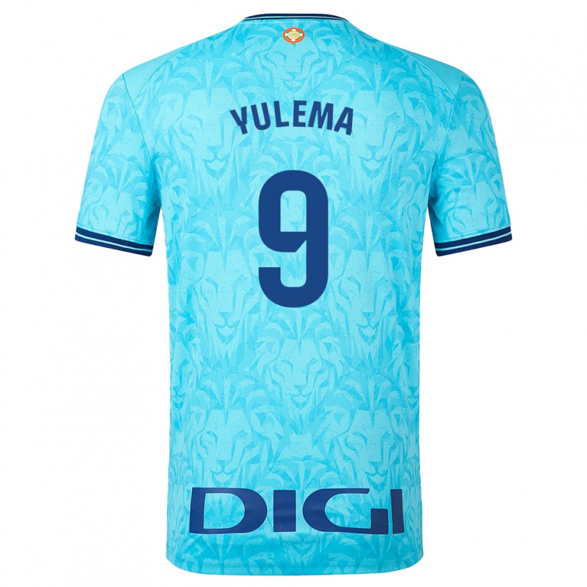 Mujer Camiseta Yulema Corres Somovilla #9 Cielo Azul 2ª Equipación 2023/24 La Camisa