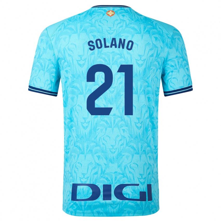 Mujer Camiseta Bibiane Schulze-Solano #21 Cielo Azul 2ª Equipación 2023/24 La Camisa
