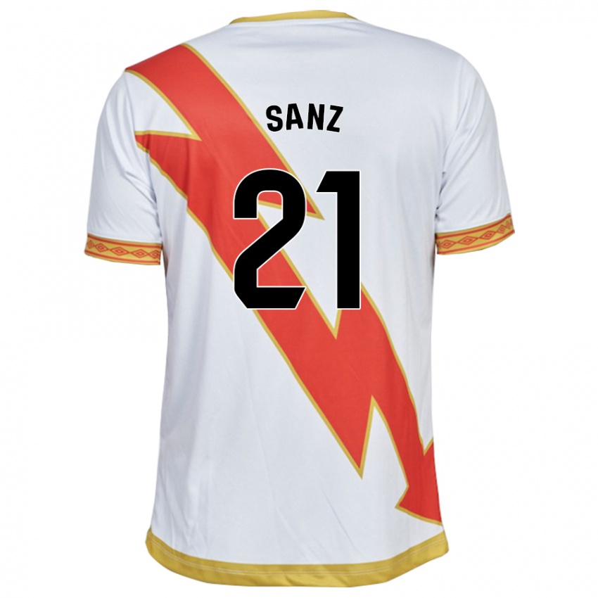 Niño Camiseta Luismi Sanz #21 Blanco 1ª Equipación 2023/24 La Camisa