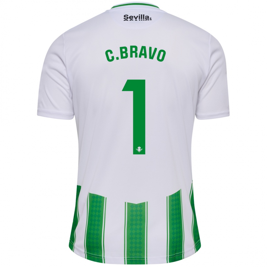 Niño Camiseta Claudio Bravo #1 Blanco 1ª Equipación 2023/24 La Camisa