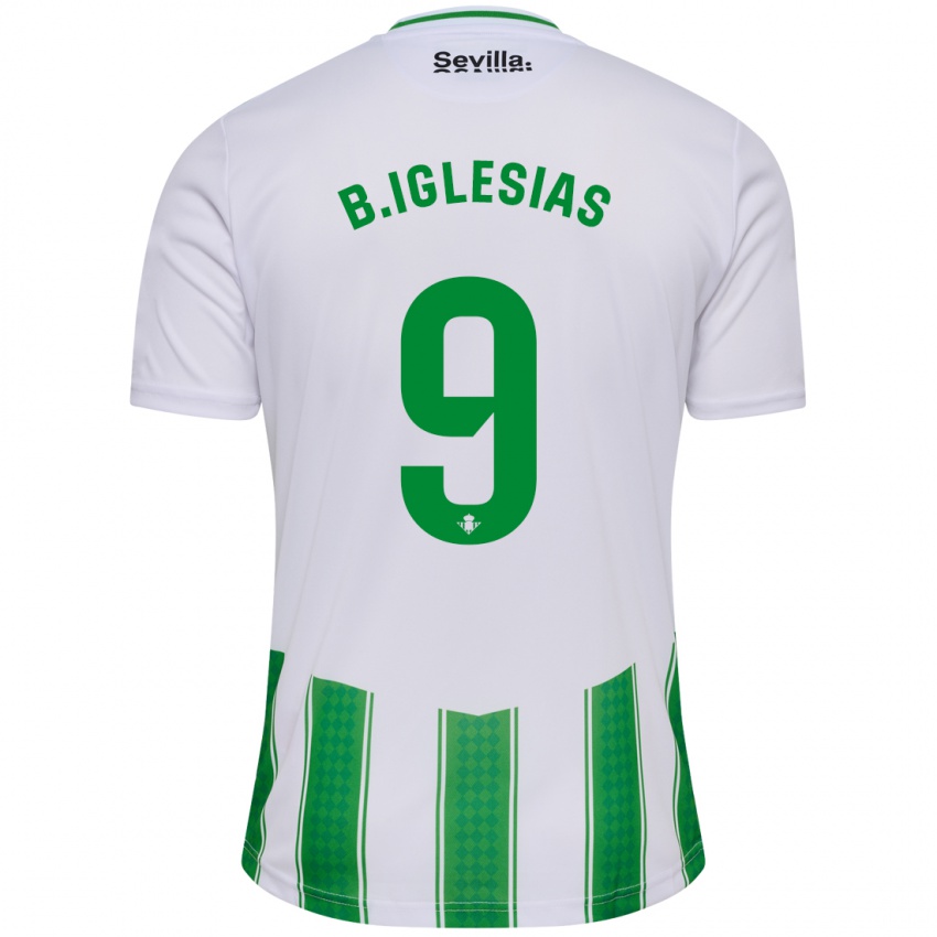 Niño Camiseta Borja Iglesias #9 Blanco 1ª Equipación 2023/24 La Camisa
