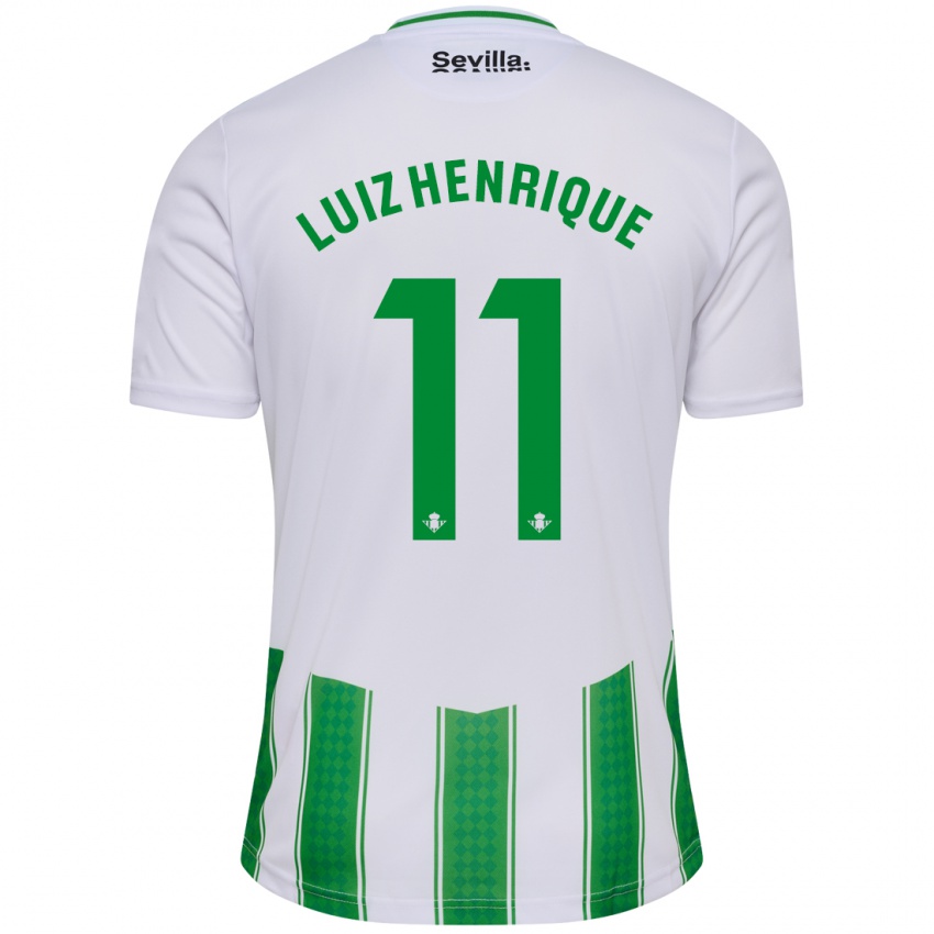 Niño Camiseta Luiz Henrique #11 Blanco 1ª Equipación 2023/24 La Camisa