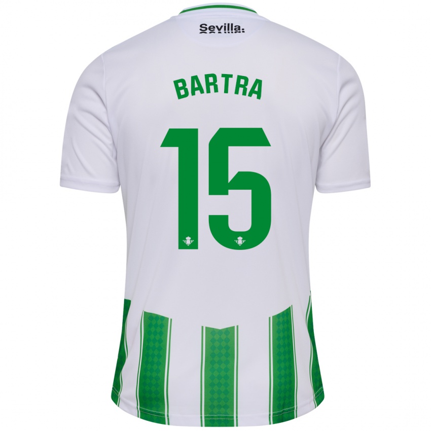 Niño Camiseta Marc Bartra #15 Blanco 1ª Equipación 2023/24 La Camisa