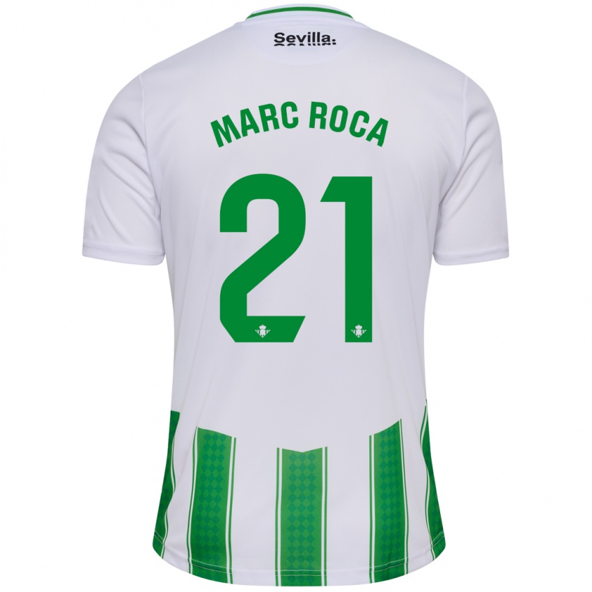 Niño Camiseta Marc Roca #21 Blanco 1ª Equipación 2023/24 La Camisa