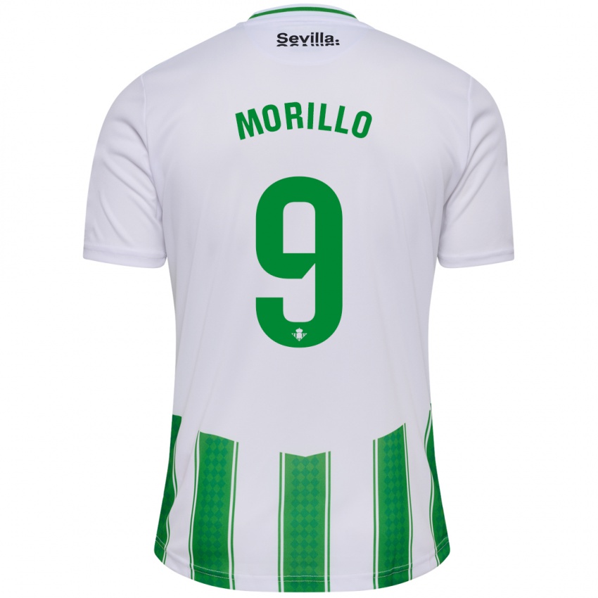 Niño Camiseta Manu Morillo #9 Blanco 1ª Equipación 2023/24 La Camisa