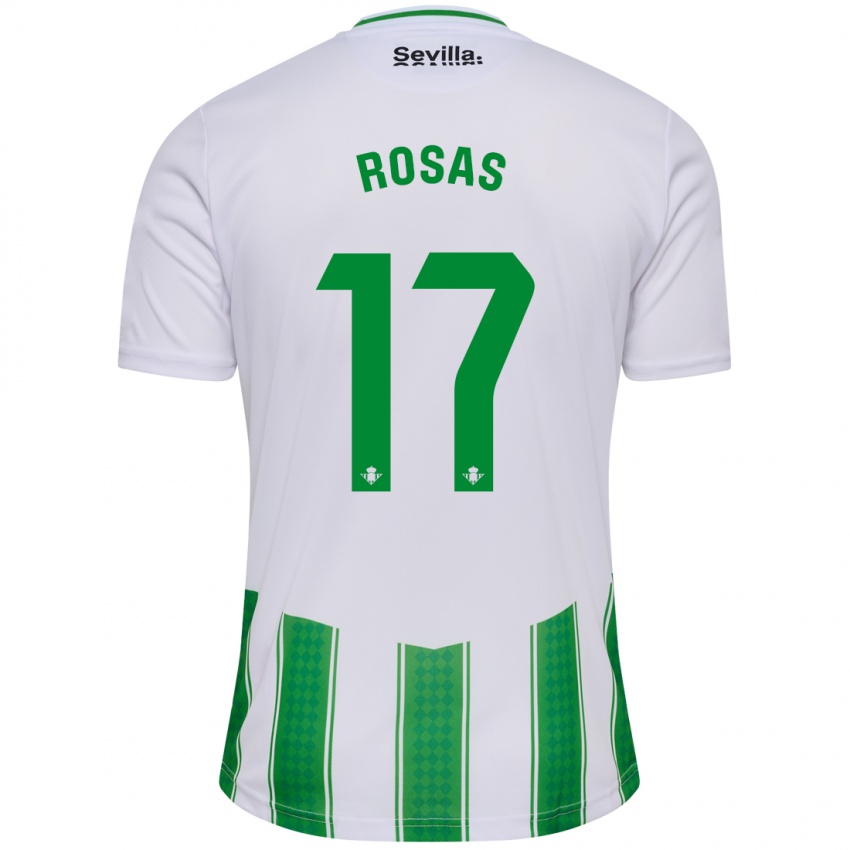 Niño Camiseta Berto Rosas #17 Blanco 1ª Equipación 2023/24 La Camisa