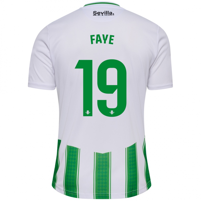 Niño Camiseta Souleymane Faye #19 Blanco 1ª Equipación 2023/24 La Camisa