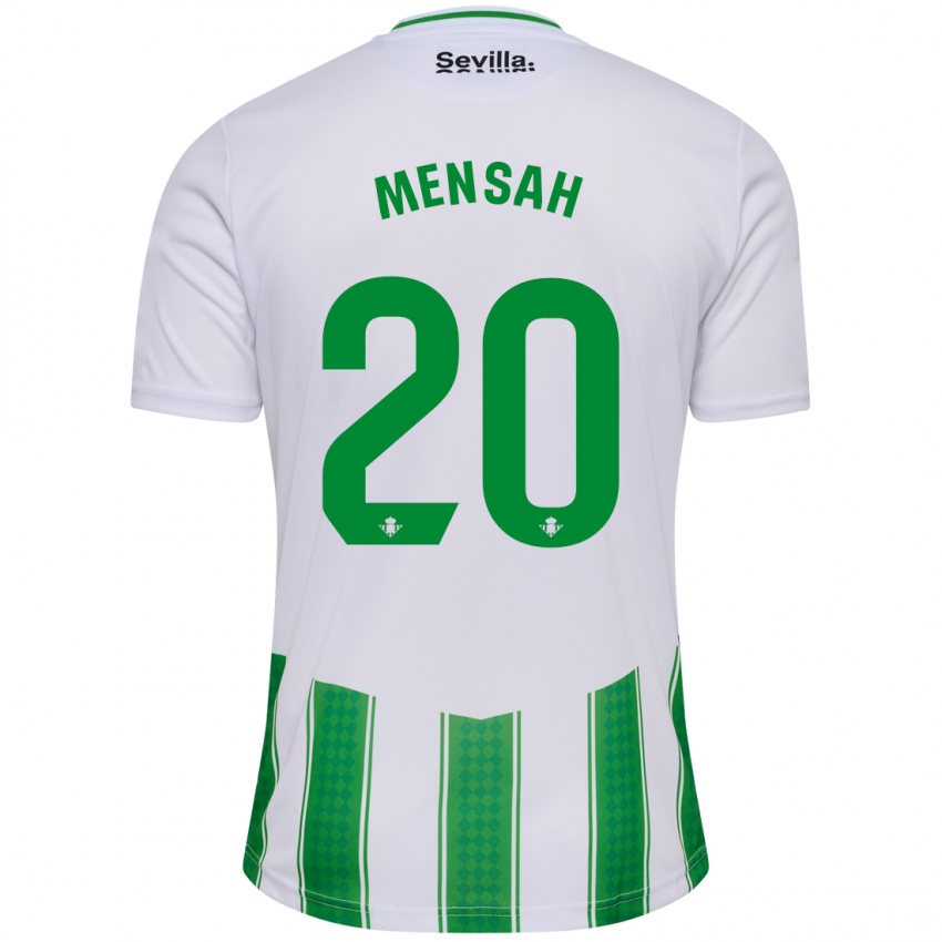 Niño Camiseta Mawuli Mensah #20 Blanco 1ª Equipación 2023/24 La Camisa