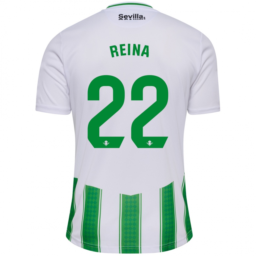 Niño Camiseta Carlos Reina #22 Blanco 1ª Equipación 2023/24 La Camisa