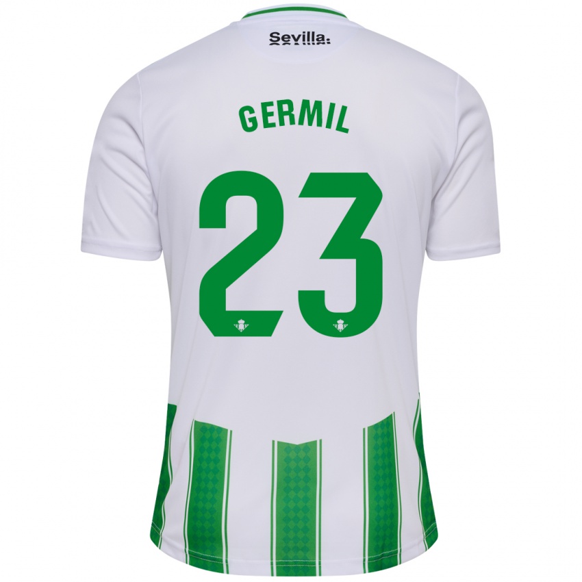 Niño Camiseta Darío Germil #23 Blanco 1ª Equipación 2023/24 La Camisa